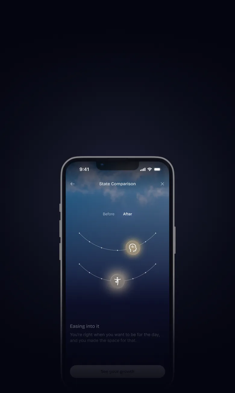 Growth screen in the Buba app